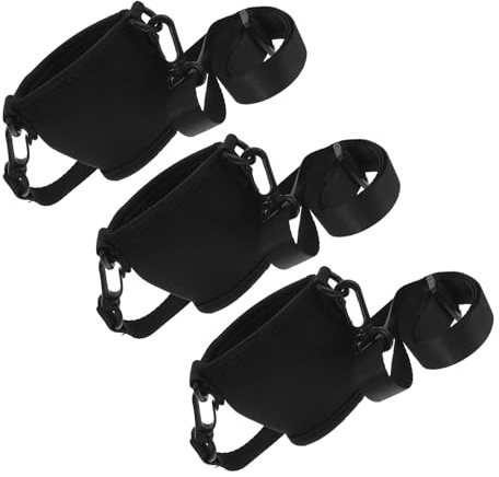 OFFSCH 3pcs Wine Glass Holder Strap Necklace with Adjustable Lanyard Insulated Stemmed Goblet Pouch for Outdoor Parties Heat-Resistant Drinking Glass Sleeve for Socializing