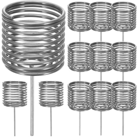 DECHOUS 12 piezas Cesta de Fertilizante de Acero Inoxidable Liberación Lenta para Bonsáis y Orquídeas Vasos Nutritivos para Plantas Contenedor de Abono para Suculentas Apto para