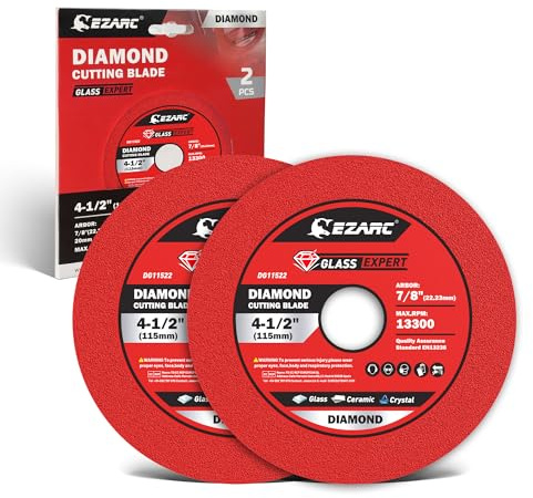EZARC Taglierina per vetro, disco diamantato sottile, disco da taglio 115 mm