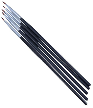 SHINEOFI Set de 5 Pinceles Delineadores de Ojos y Labios, Brochas de Maquillaje Negro, Fibra Ligera para Aplicación Fácil en Casa o Salón Profesional Varios estilos