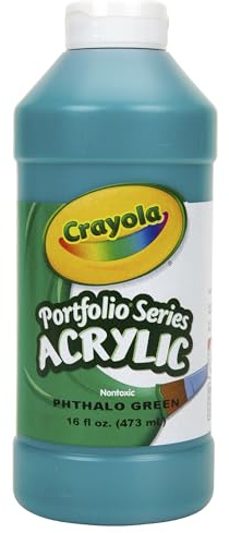 Crayola Acrylic Paint, Phthalo Green Kids Paint, 16oz