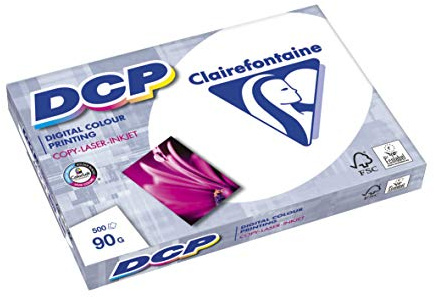 Clairefontaine 1834C Druckerpapier DCP Premium Kopierpapier für farbintensiven Bilderdruck, DIN A3, 29,7 x 42cm, 90g, 1 Ries mit 500 Blatt, Weiß