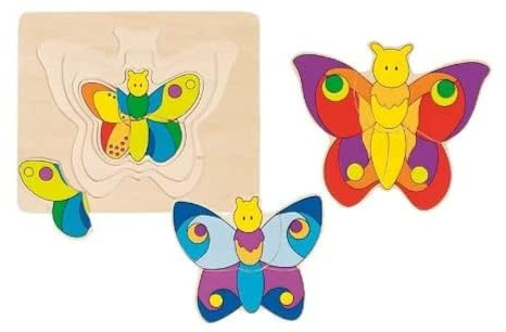 Goki 57899 - Schichtenpuzzle - Schmetterling