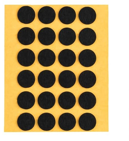 haggiy Filzgleiter selbstklebend 240 STK - 1,0mm, schwarz, Ø13mm | Möbelgleiter für geräuschloses Verschieben und Bodenschutz