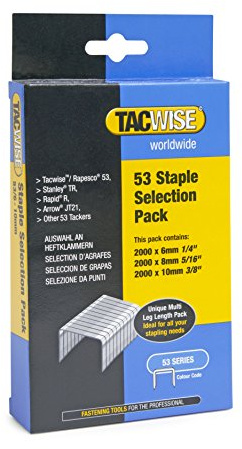 Tacwise 1095 Assortiment d’Agrafes Galvanisées de Type 53 / 6-10 mm, Lot de 6000
