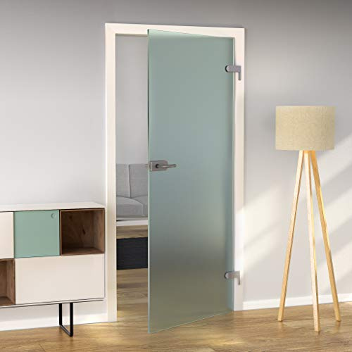 Bijon Glastür T3 - Hochwertige Studio Ganzglastür aus kratzfestem ESG-Glas | für stilvolle Raumgestaltung, Studio/Studio, 709x1972mm - DIN Links