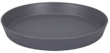 4 x Heavy Duty BLACK Small / Large Plastic Saucer Planter Plant Pot Saucers Water Tray Base (30cm)