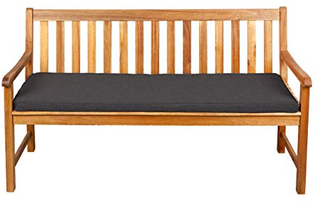 Gutekissen® Sitzkissen für Bank, Gartenschaukeln, Sitz, glatt. FK5 (120x60x5, Dunkelgrau)
