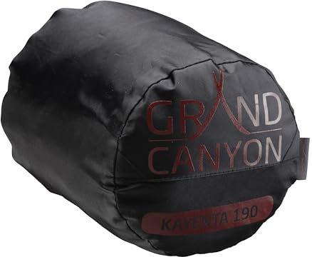 Grand Canyon Kayenta 190 täcksovsäck – premium sovsäck för utomhus camping – gräns 13° – röd dahlia, enhetsstorlek
