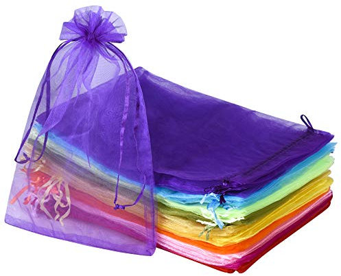 SOMFIUI Organzasäckchen Säckli Beutel Geschenk Schmuckbeutel in mehrere Farben und Größen (Bunt, 20x30cm)