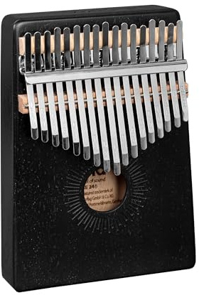 Sela Kalimba 17 - Black, Daumenklavier mit 17 Zungen in C-Dur, mit Tasche