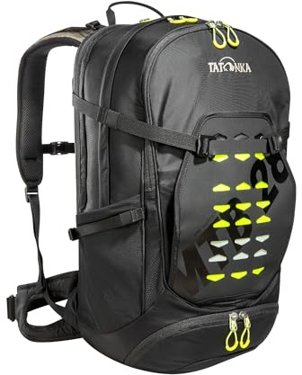 Tatonka Fahrradrucksack Bike Backpack MTB 28l - Großer Rucksack mit Rückenbelüftung, Regenschutz und Helmfach - 28 Liter Volumen (black)