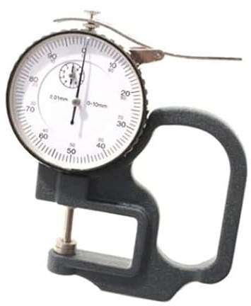 MICROMETRO SPESSIMETRO A LEVA CON QUADRANTE ANALOGICO A LANCETTA 0-10 X 30 mm