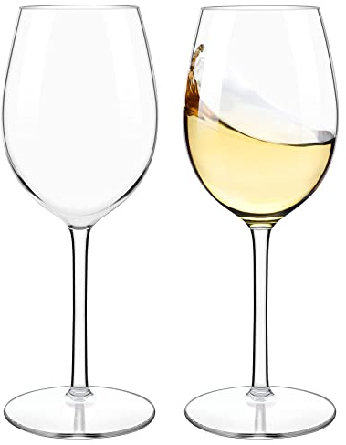 COOKY.D Bicchieri da Vino Rosso Plastica Tritan 530 ML Grandi Bicchieri per Feste Ristoranti Matrimoni Lavabili in Lavastoviglie,Confezione da 2