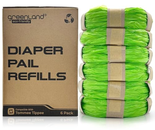 Greenland® anneaux de recharge compatibles avec Tommee Tippee Twist & Click et Simplee Sangenic, (Lot de 6)