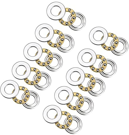 QUARKZMAN 10 Stück Miniatur Axial Kugellager 6mm x 12mm x 4.5mm Chromstahl | Für Aufzüge und Formenbau