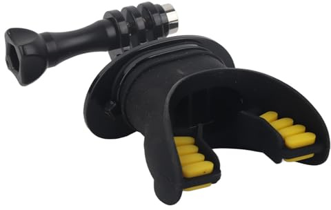 Supporto per il Morso della Bocca Supporto per la Registrazione Video Bite Bite Mount Surf Diving Pattinaggio per Action Camera (Nero)