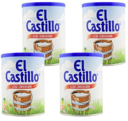 Leche condensada El Castillo 740 g x 4 Latas, Total 2.960 g.
