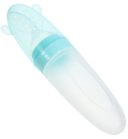 Toyvian Innovative Squeeze Feeder Flasche Reis Paste Feeder Löffel Für Baby 1pc Silikon Flasche