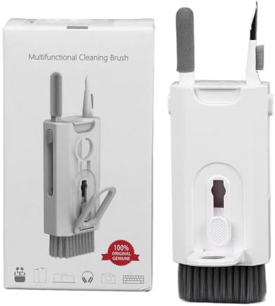 HERCHR Pulitore per Tastiera, Kit per Pulizia Tastiera Pulitore per Laptop Strumento Spazzola per Pulizia Schermo Computer 8 in 1 Kit Multifunzione per Pulizia Elettronica per PC