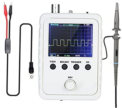 PIGENE Générateur de signal de courant 2.4 TFT Oscilloscope numérique avec alimentation BNC-Clip Cable Sonde DS0150 Oscilloscope DIY Kit