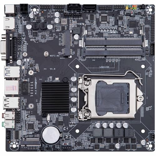 Simpletek – Scheda Madre Mini-ITX per Socket LGA1150 | Compatibile con 4th GEN | Chipset H81 | Supporto RAM DDR3, M.2, Slot WiFi, SATA2.0 a 3Gbps, VGA, HDMI