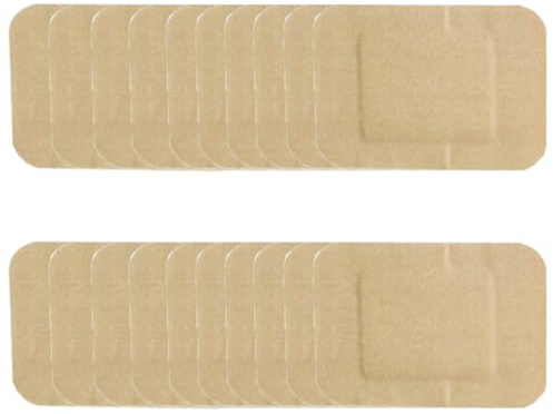 100 st tvättbara plåster, stora klistermärken för första hjälpen, hemostas, självhäftande plåster för sår, skärningar och blåmärken (76 x 51 mm)
