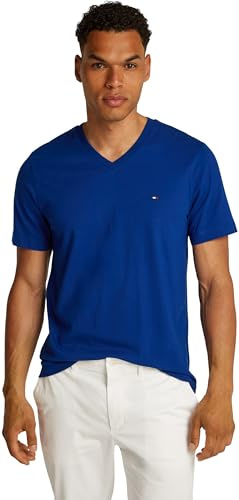 Tommy Hilfiger Camiseta de Manga Corta Hombre Essential tee con Cuello de Pico
