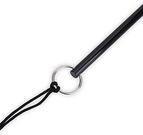 Tauchzeigerstange, Tauchzeiger aus Titanlegierung, Leicht, mit Handgelenkschlaufe/Skala, Nicht Leicht Verformbar, Messbar, für den Notfall, Leicht zu Halten (BLACK)