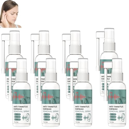 Hearing Restoration Spray, Earwax Cleaning Spray, Tinnitus-Linderungsspray, natürliches, wirksames Tinnitus-Pflegespray, Anti-Tinnitus-Ohrenschmalz-Entfernungsspray, Tinnitus-Spray fürs Ohr (8pcs)
