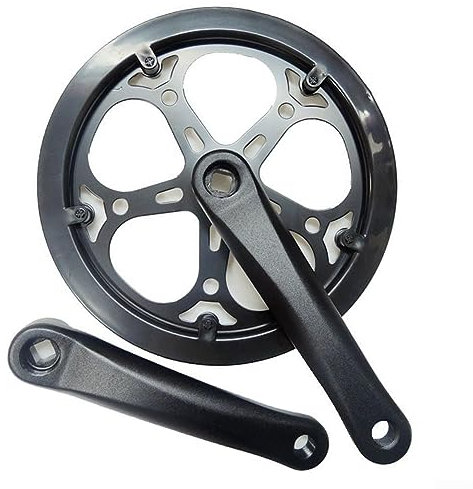 MELY Fahrradkurbel, Fahrrad-Einzelkettenblatt-Kurbelgarnitur, Fahrradkurbelarm-Set, 170 mm Kurbelgarnitur, quadratisches Loch, Fahrradboden (48 Zähne)(48T)
