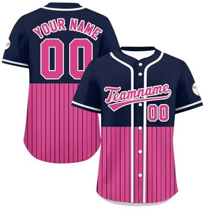 KONG JIMFAN Personalisiertes Baseball Trikot,Teamtrikot Für Erwachsene/Kinder Unisex Football Kostüm Mit Eigenem Namen Nummer & Logo,Funktional Kleidung Trikot Personalisiert(26)