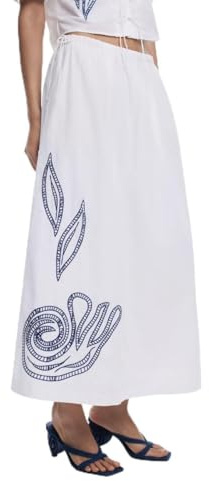 Skirt_Embro, 1000 Vit, M, Vit, M