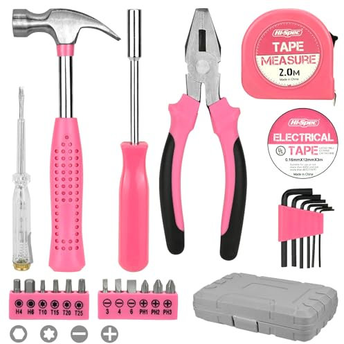 Juego de 24 cajas de herramientas para el hogar con alicates, llaves, martillo, cinta métrica, juegos de herramientas generales básicas para reparación de manos para el hogar y la oficina