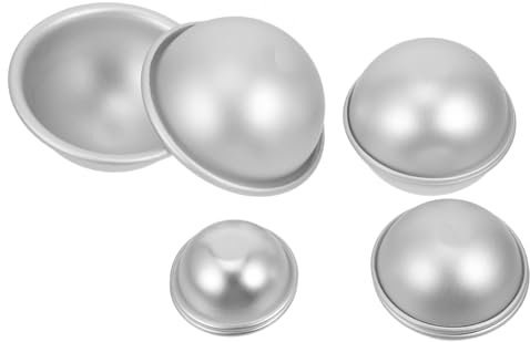 Angoily 4paare Halbkugel Kuchenform Aus Wiederverwendbar Für Diy Badekugeln Und Seifen Bequemer Entformungsprozess Halbkugel-badeform Für Professionellen Und Privaten Gebrauch