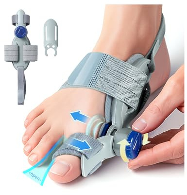 HEMEXS Bunion Corrector for Women & Men – Adjustable Big Toe Splint for Hallux Valgus Correction, Orthopedic Brace for Pain Relief & Toe Alignment – Fits Left & Right Feet (Day & Night Wear)​​ (1)
