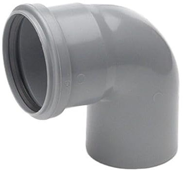 HT Bogen DN 75/15° Grau PP Kunststoff | mit Dichtung | Gummidichtung | Abwasser Installation | Kanalrohrsystem | komplettes HT-System