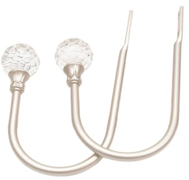 Steowsey Grilletes de metal en forma de U, accesorios para ventana, sujeción de cortina, alzapaños, ganchos para colgar piezas de repuesto para el hogar