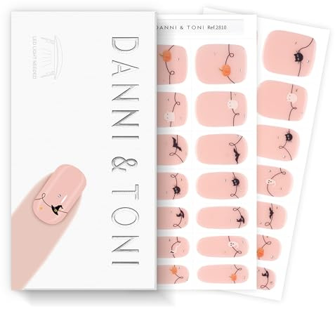 DANNI & TONI Halb ausgehärtete Gel Nagelfolien (Spook Sprinkle) Halloween-Kürbis-Design uv Gel Nagelfolie Nagelsticker Nageldesign Selbstklebend Wraps 28 Aufkleber