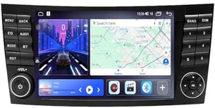 7 Pulgadas Sistema Android-15 2 DIN Coche Radio Pantalla para Mercedes Benz E-Class W211 E200 E220 E300 E350 E240 con CarPlay/Android Auto Cámara de Visión Trasera SWC BT5.0 WiFi/4G GPS(V5 8+256G)