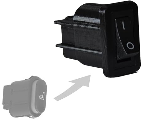 Ersatz Schalter für Ford Sitzheizung Fiesta, Mondeo, Transit, Ranger, KA, Cougar, Escort, Fusion usw. (Schwarz) - Ersatz für 93BG-19K314-AA