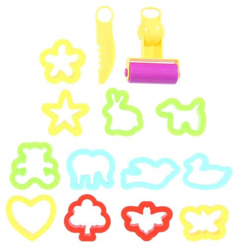 Milisten Lot de 28 Moules en Plastique pour Pâte à Modeler Outils de Moulage DIY pour Garçon et Filles Assortiment de Formes Variées Kit Créatif pour Argile et Pâte à Modeler Éducatif