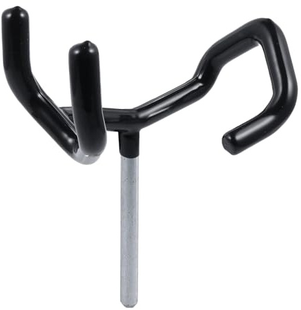Microphone Boom Pole Holder Metal Stand Clamp for Audio Visual Equipment | Black Metal and Plastic Build, Fits on C Stands and Long Arm Recording Boom Poles, Stable Mount