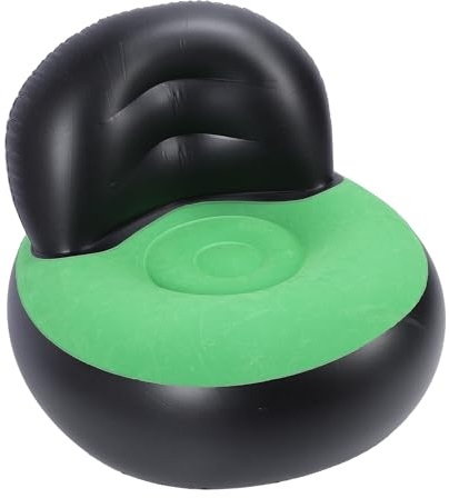 Oreilet Aufblasbarer Aufblasbarer Stuhl, Aufblasbare Lazy-Sofa-Liege, Bequeme Luftcouch für Drinnen und Draußen, Tragbare Faltbare Couch für Wohnzimmer, Bodensitze, Garten (Black)