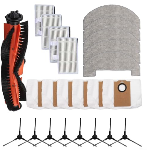 Piezas de repuesto para aspiradora robot MS1 MAX, cepillos laterales y rodillo principal, para HEPA, almohadillas lavables para trapear, juego de bolsas de polvo de alta capacidad, accesorios de