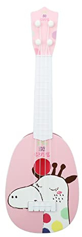 Rcniso Giocattolo per Bambini Ukulele Chitarra Corde Morbide Strumento Musicale Dal Suono Adorabile per Bambini, per , Plastica 14,17 X 4,53 Pollici (Stile 3)