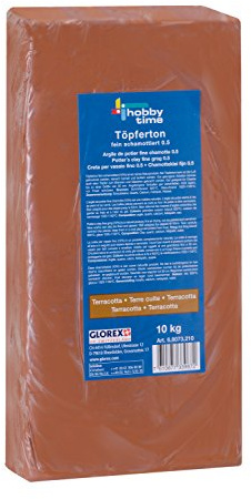 Glorex 6 8073 210, potters clay terrakotta, lera, terrakotta, 38 x 19 x 6,5 cm