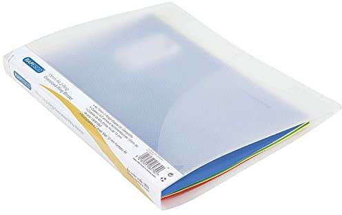 Rapesco 0923 2-Ring Binder, 25 mm Spine, A4, Clear Transparent, Pack of 10