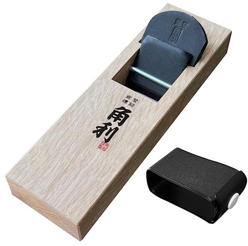 KAKURI Japanischer Handhobel 42 mm für Holzbearbeitung, KANNA Mini-Blockhobel Handhobel für Holz, 17,8 x 5,3 x 4,1 cm, Körper aus weißer Eiche, hergestellt in Japan