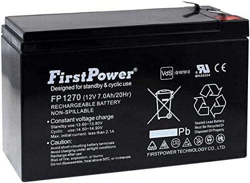 Powery FirstPower Batería de Gel para SAI APC RBC 17 7Ah 12V